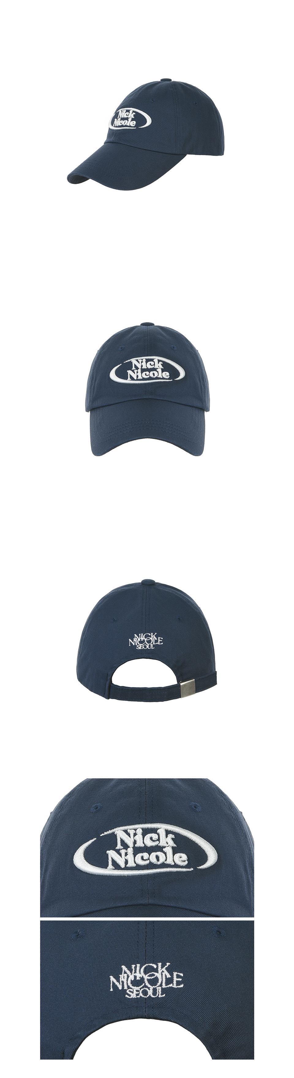 MUSINSA | NICK&NICOLE NICOLE SEOUL CIRCLE BALL CAP_NAVY
