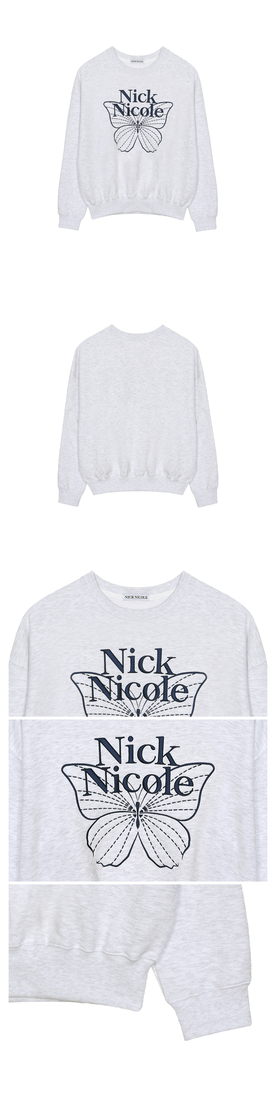 VOLUME BUTTERFLY SIGNATURE SWEATSHIRT #徐睿知同款! - 10 COLORS NAVY