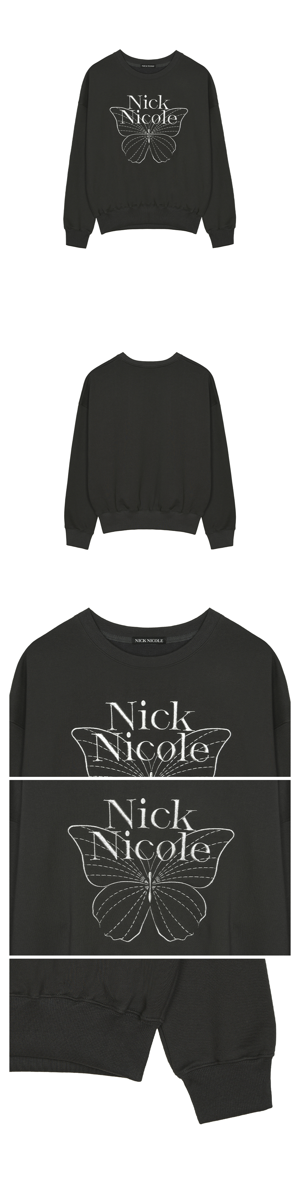 VOLUME BUTTERFLY SIGNATURE SWEATSHIRT #徐睿知同款! - 10 COLORS SILVER