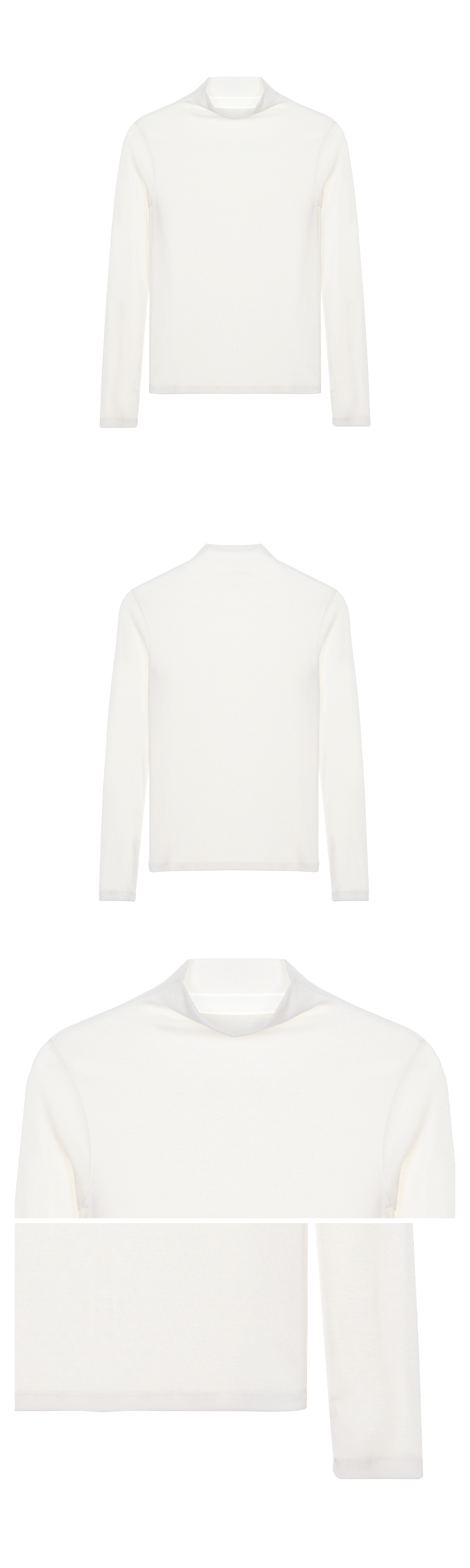HIGH NECK SLIM TOP #徐睿知同款! - 11 COLORS IVORY