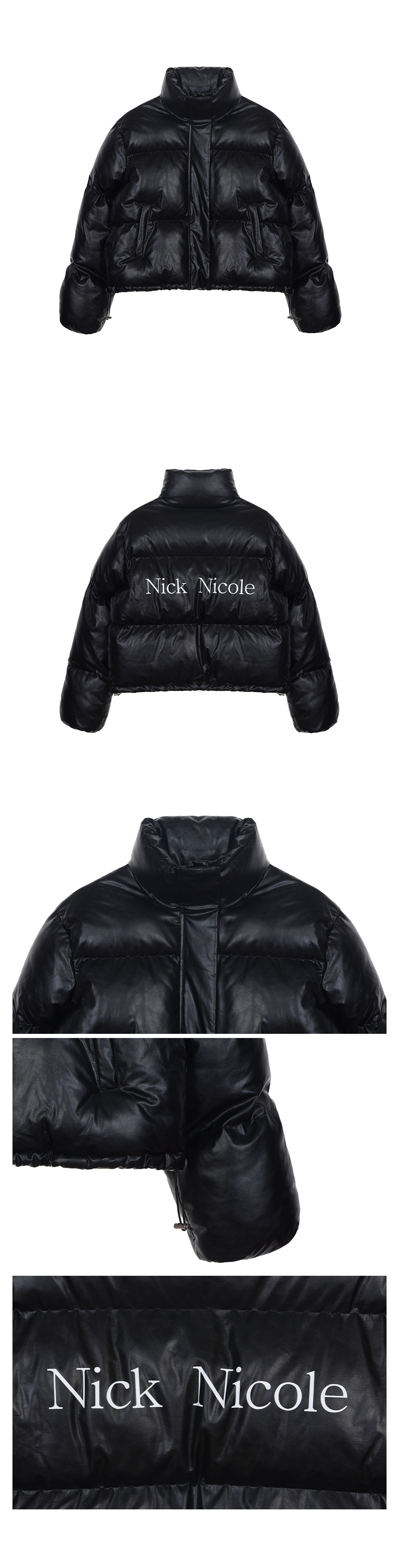 MUSINSA | NICK&NICOLE NICOLE LEATHER PUFFER SHORT PADDING_3