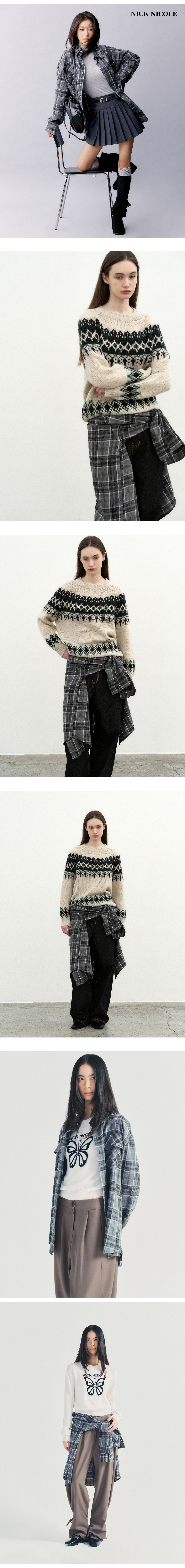 WESTERN TWO POCKET CHECK SHIRTS #徐睿知同款! - 2 COLORS BLACK