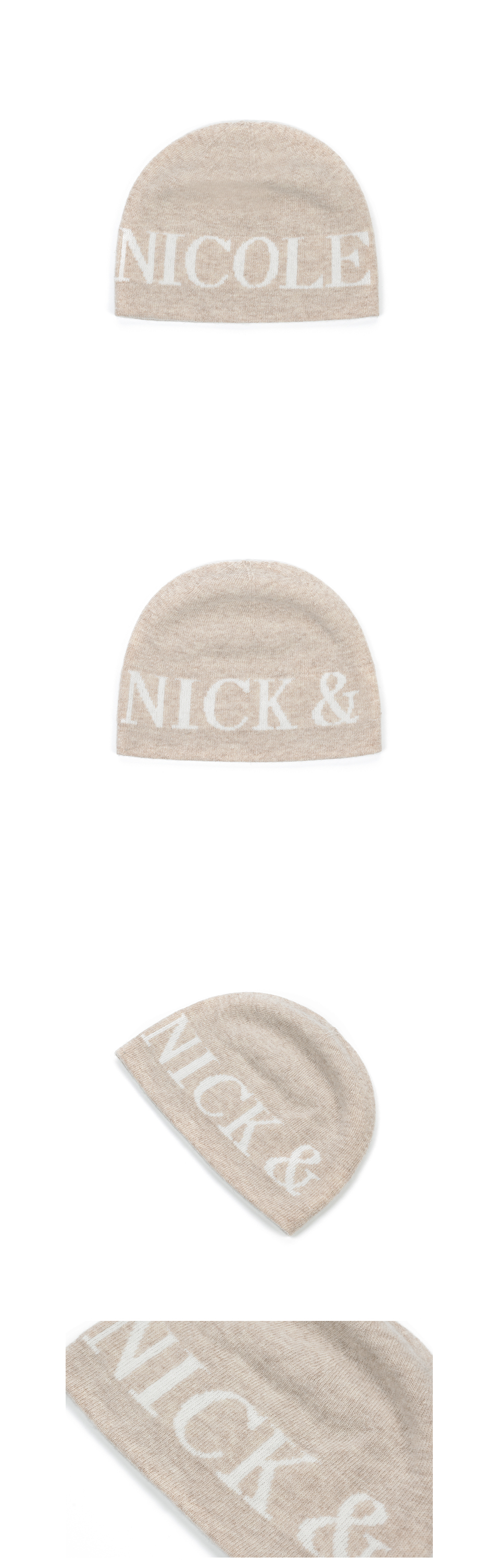MUSINSA | NICK&NICOLE CASHMERE LETTERING JAQUARD