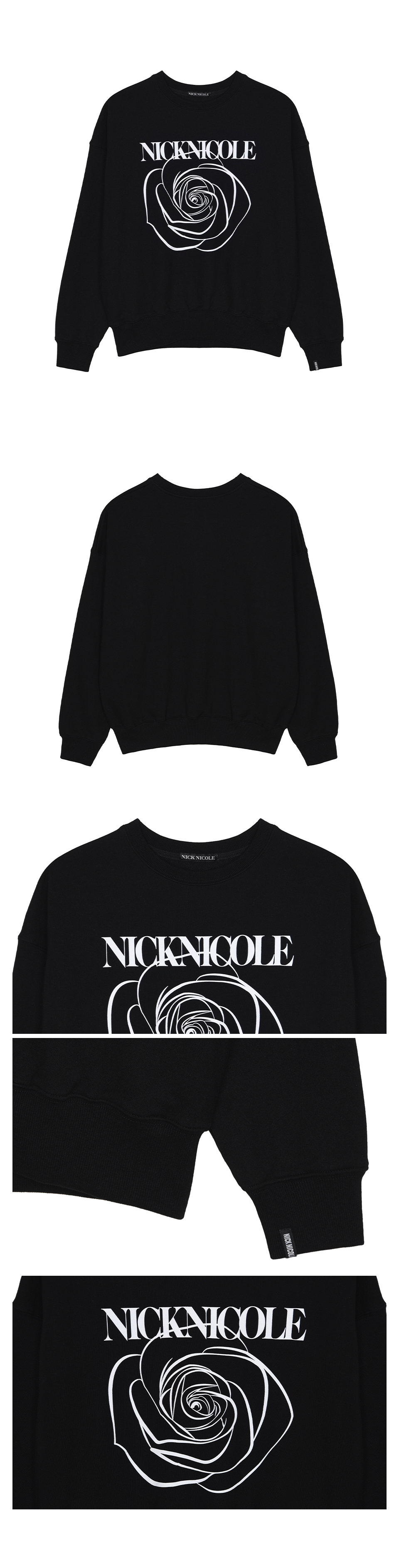 NICOLE ROSE PRINTING SWEATSHIRT #徐睿知同款! - 8 COLORS WHITE