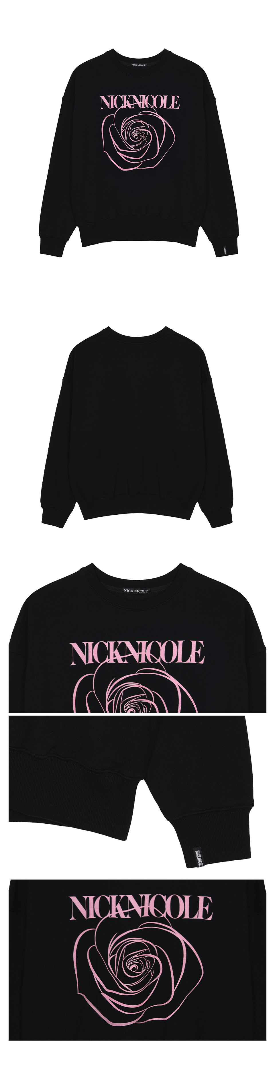 NICOLE ROSE PRINTING SWEATSHIRT #徐睿知同款! - 8 COLORS PINK
