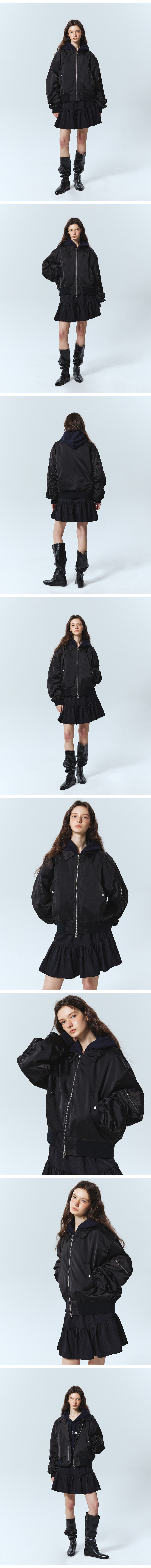 ブルゾン NICK&NICOLE SHRRING WIND BLOUSON JUMPER 5BJH643 SHRRING WIND BLOUSON JUMPER_BLACK - NICK&NICOLE | 60