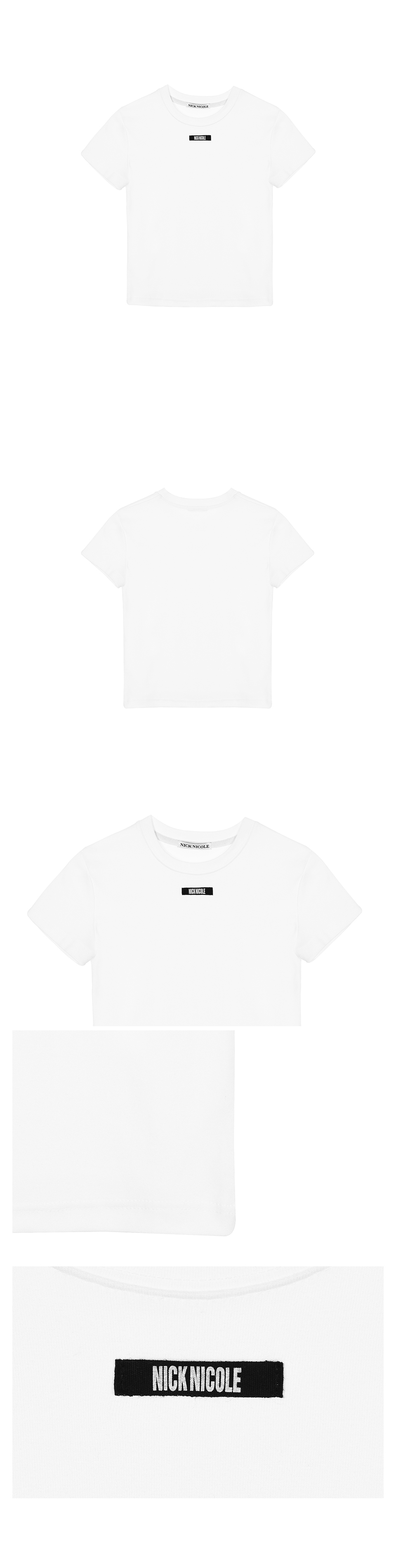 MUSINSA公式 | NICK&NICOLE LABEL RIBBED HALF TOP_IVORY