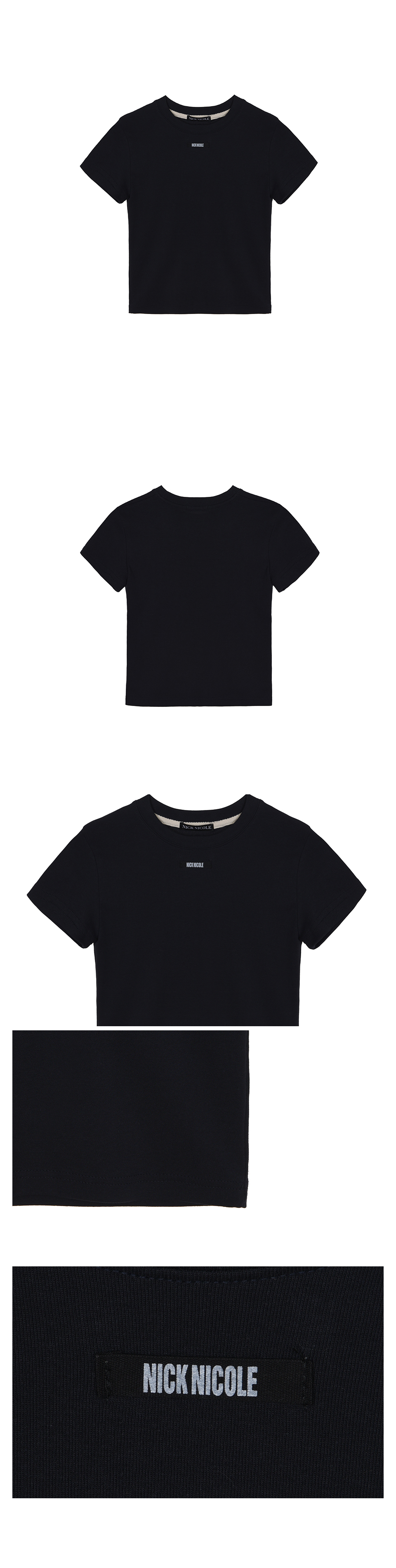 【NICK&NICOLE】 LABEL RIBBED HALF TOP /追跡付 MUSINSA公式 | NICK&NICOLE LABEL RIBBED HALF TOP_NAVY