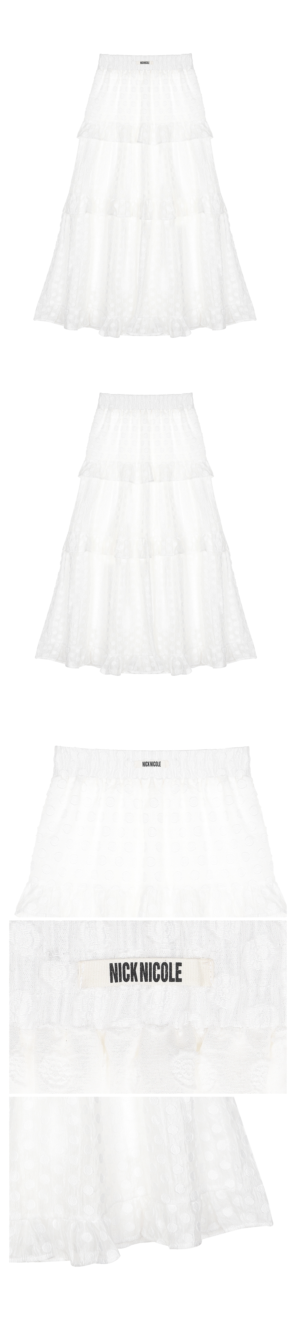 DOT FRILL LONG SKIRT #徐睿知同款! 