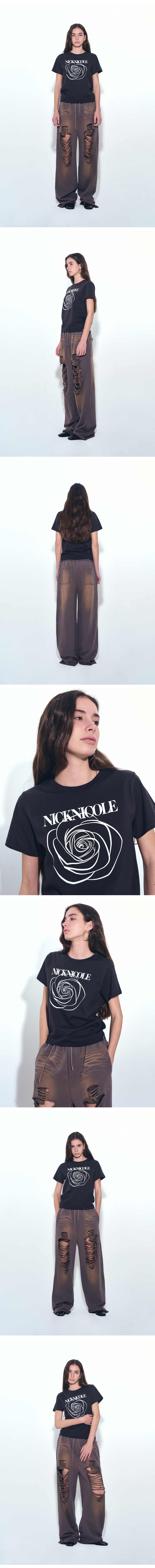 ROSE NICOLE LABEL SLIM TOP #徐睿知同款! - 5 COLORS WHITE