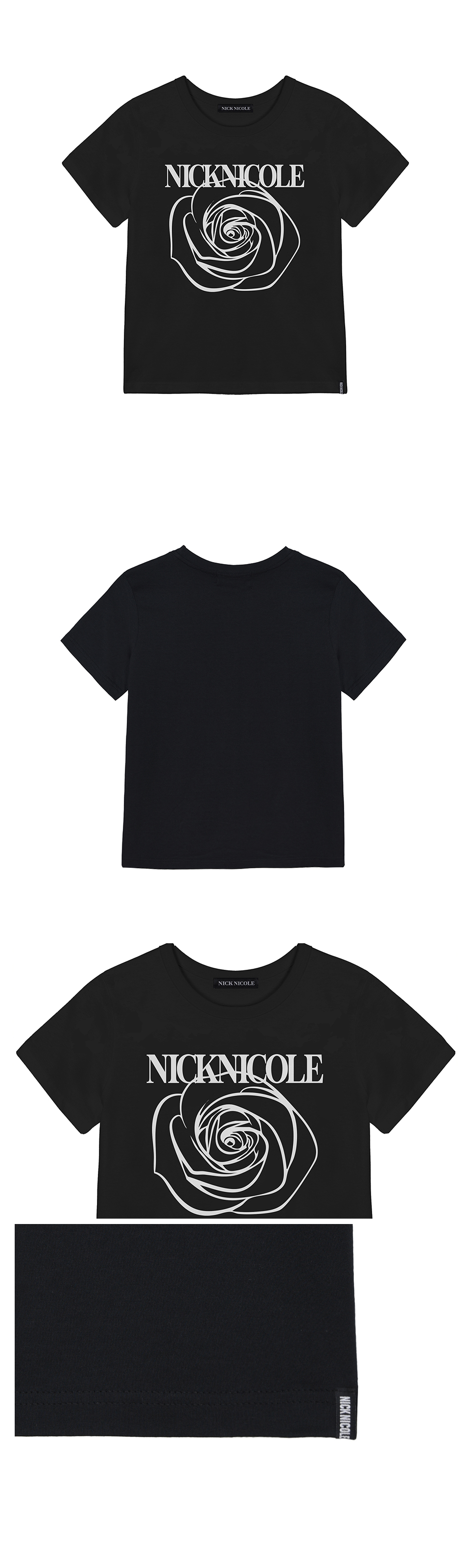 ROSE NICOLE LABEL SLIM TOP #徐睿知同款! - 5 COLORS WHITE