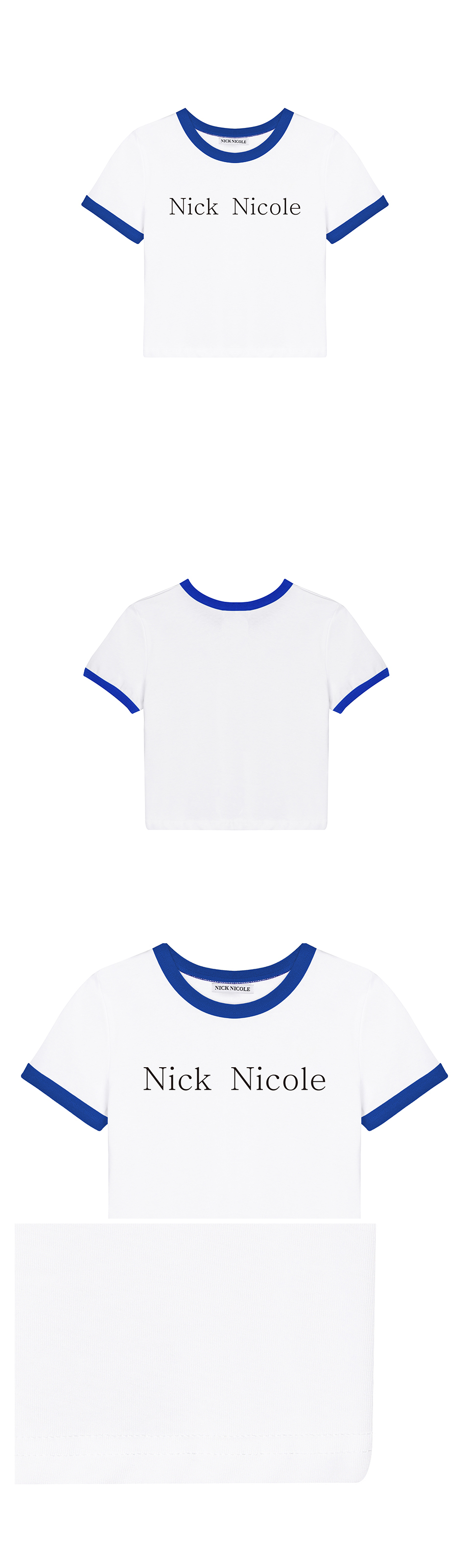 MUSINSA | NICK&NICOLE NICOLE PRINTING RINGER CROP TOP_WHITE BLUE