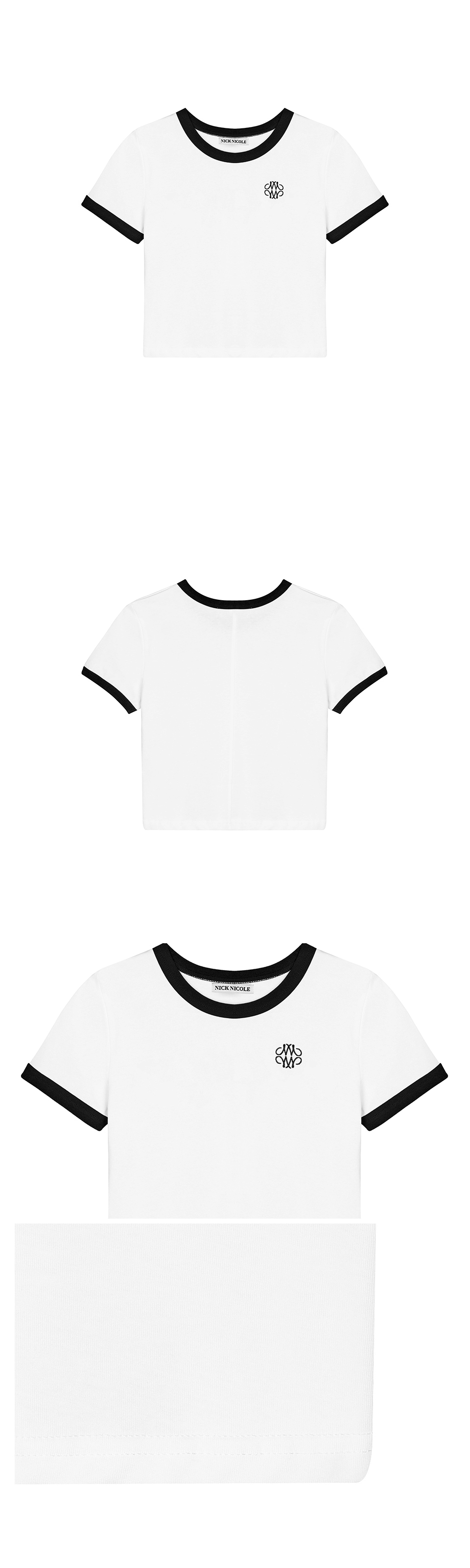 【NICK&NICOLE】 NICOLE SIGNATURE RINGER CROP TOP / 追跡付 NICK&NICOLE】 NICOLE SIGNATURE RINGER CROP TOP / 追跡付