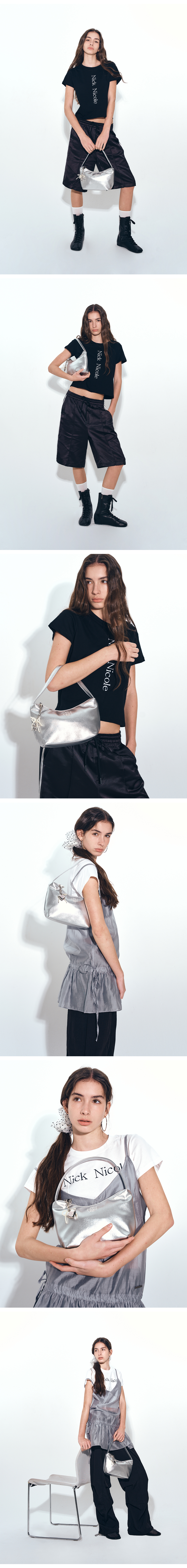 NICOLE MINI HOBO BAG #徐睿知同款! - 9 COLORS SILVER