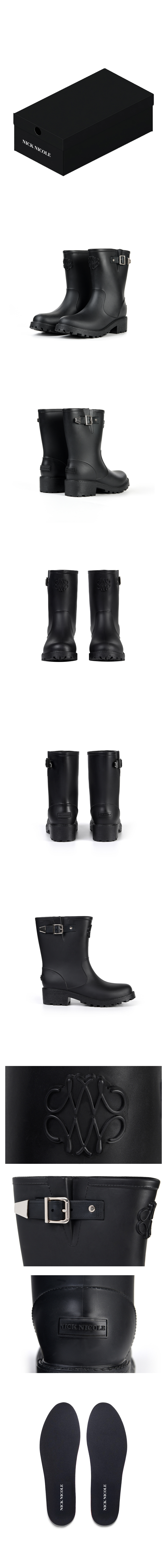 NICOLE BUCKLE SHORT RAIN BOOTS #徐睿知同款! 