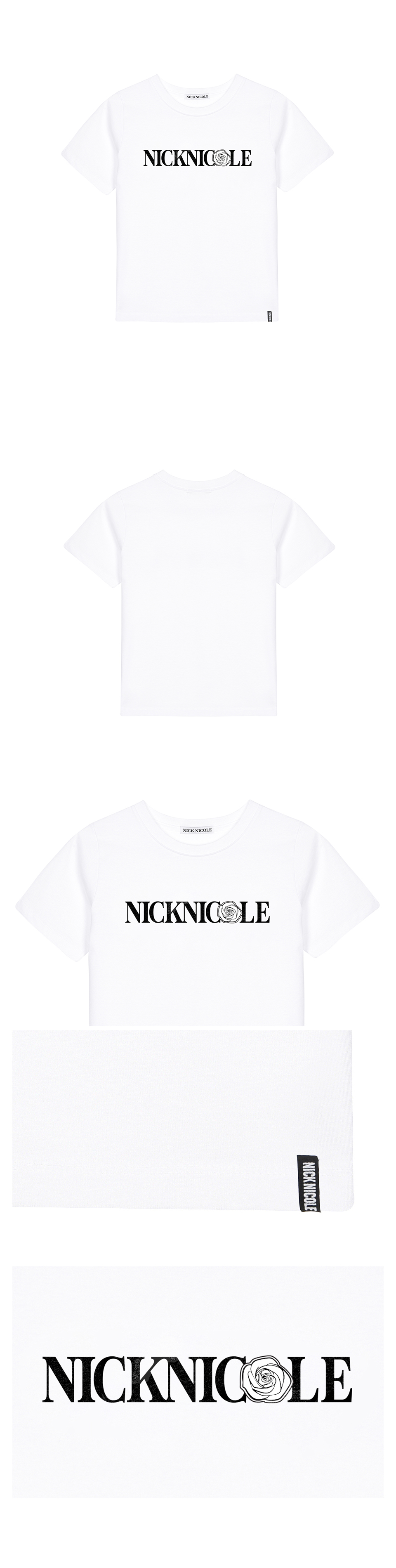 NICOLE ROSE LETTERING SLIM TOP #徐睿知同款! - 2 COLORS BLACK
