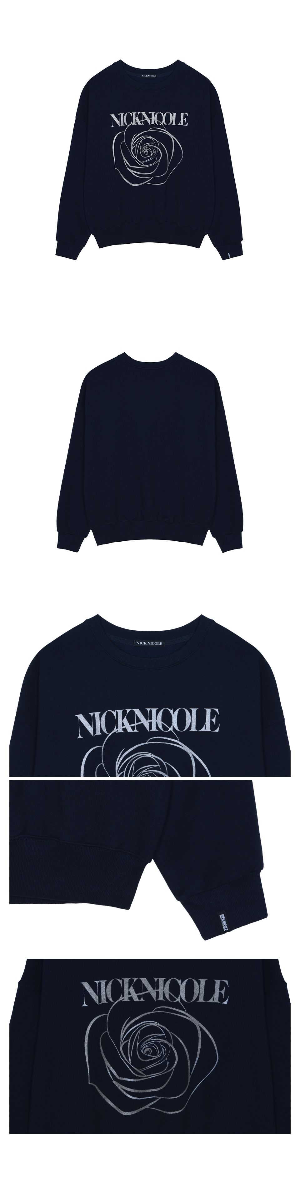 NICOLE ROSE PRINTING SWEATSHIRT #徐睿知同款! - 8 COLORS SILVER