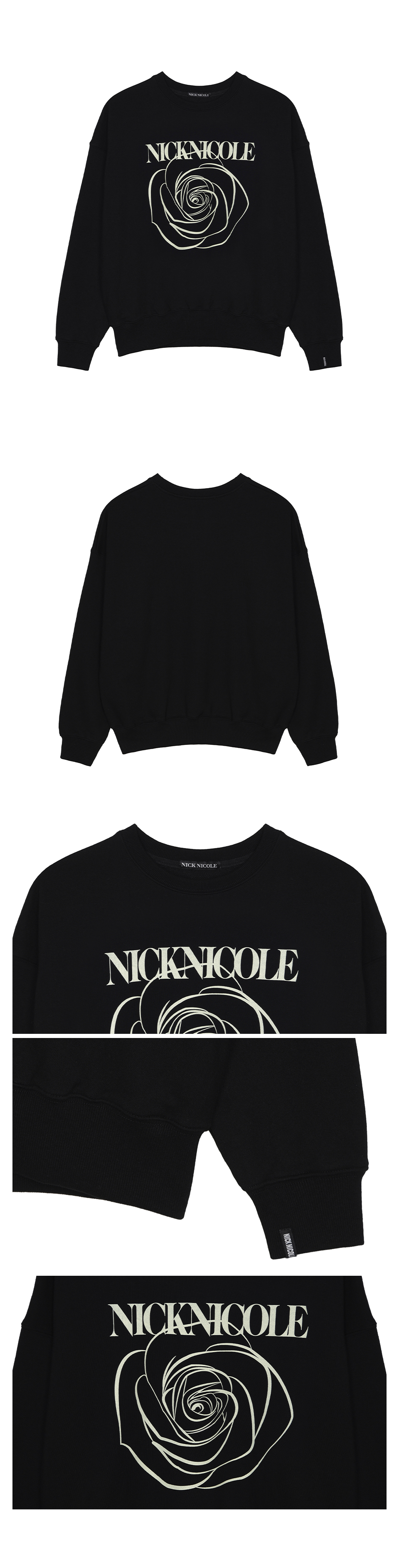 NICOLE ROSE PRINTING SWEATSHIRT #徐睿知同款! - 8 COLORS CREAM