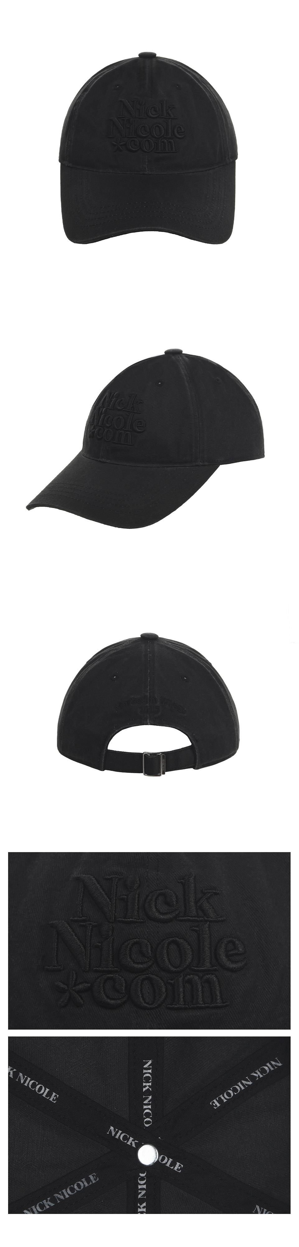 NN DOTCOM SIGNATURE BALL CAP #徐睿知同款! - 18 COLORS BLACK