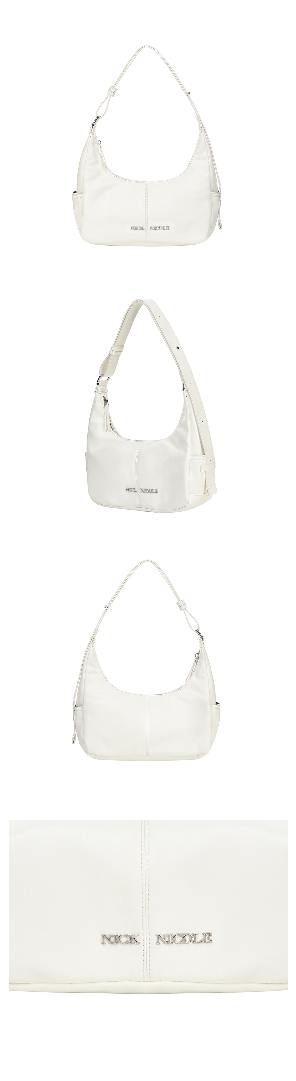 LOGO POCKET HALF SHOULDER BAG #徐睿知同款! - 2 COLORS IVORY