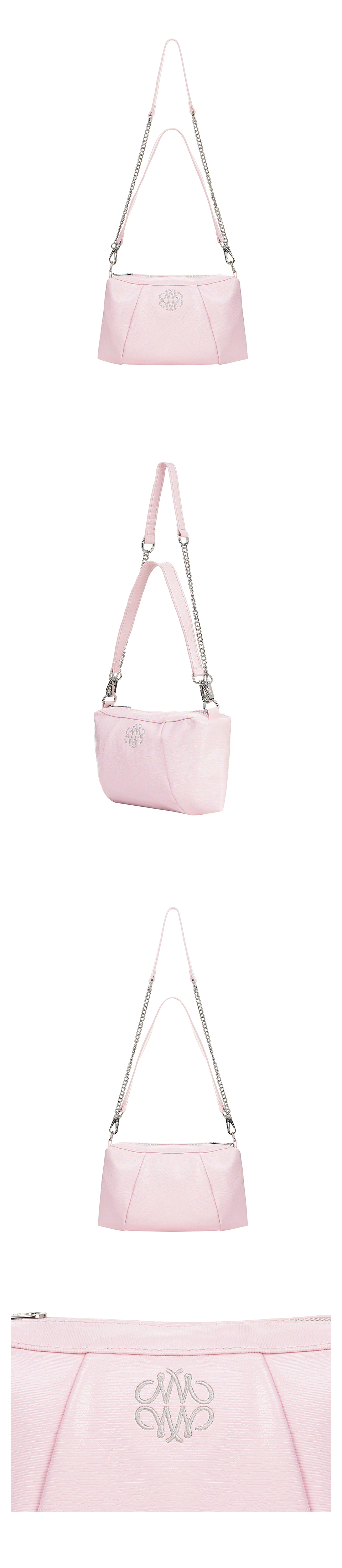 NICOLE SQUARE SHOULDER MINI CHAIN BAG #徐睿知同款! - 4 COLORS PINK