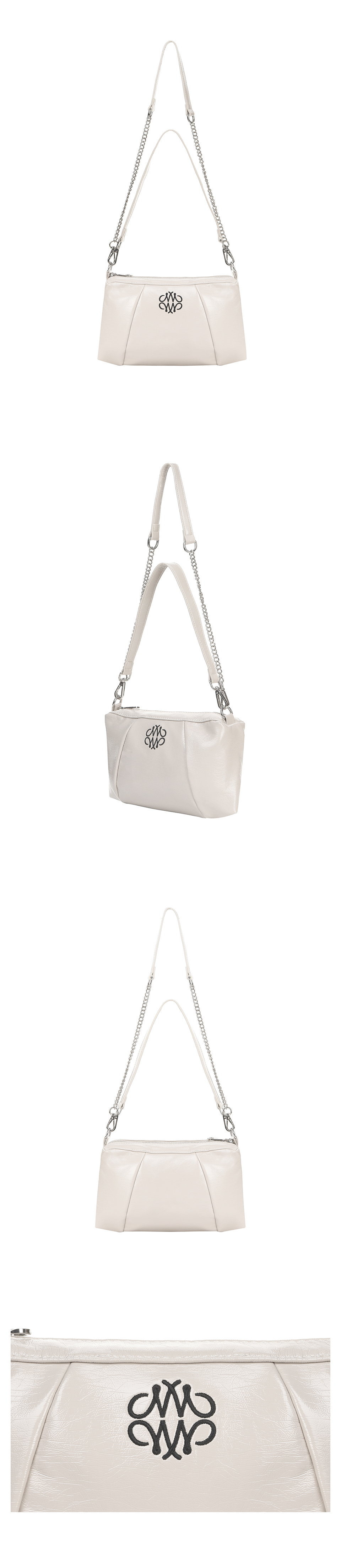 NICOLE SQUARE SHOULDER MINI CHAIN BAG #徐睿知同款! - 4 COLORS CREAM