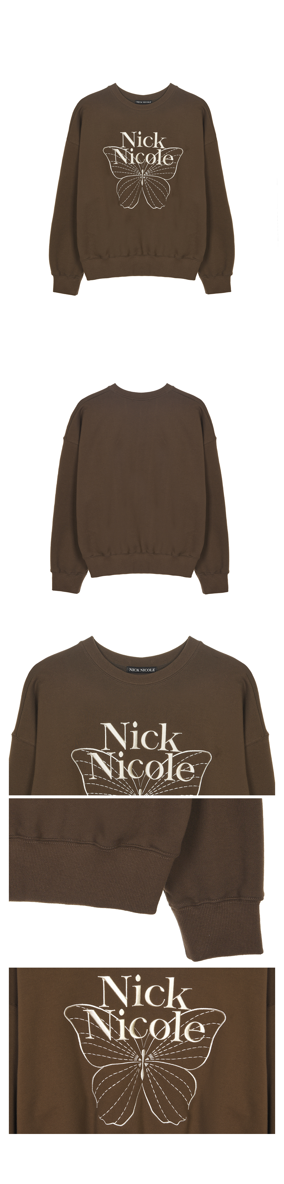 VOLUME BUTTERFLY SIGNATURE SWEATSHIRT #徐睿知同款! - 10 COLORS CREAM
