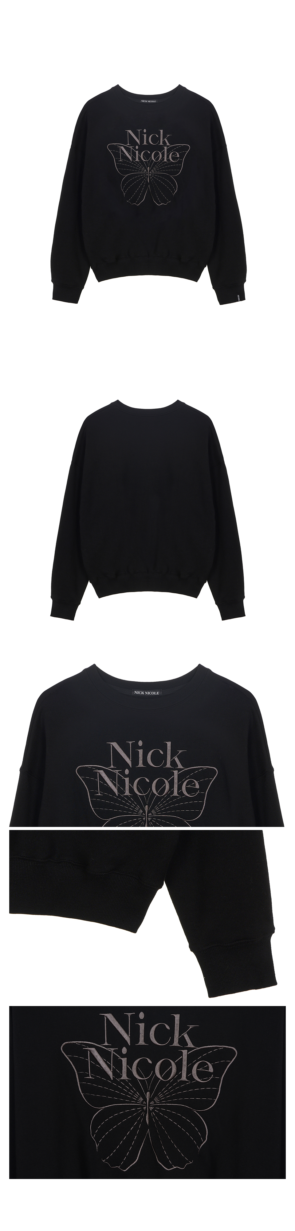 VOLUME BUTTERFLY SIGNATURE SWEATSHIRT #徐睿知同款! - 10 COLORS CHARCOAL