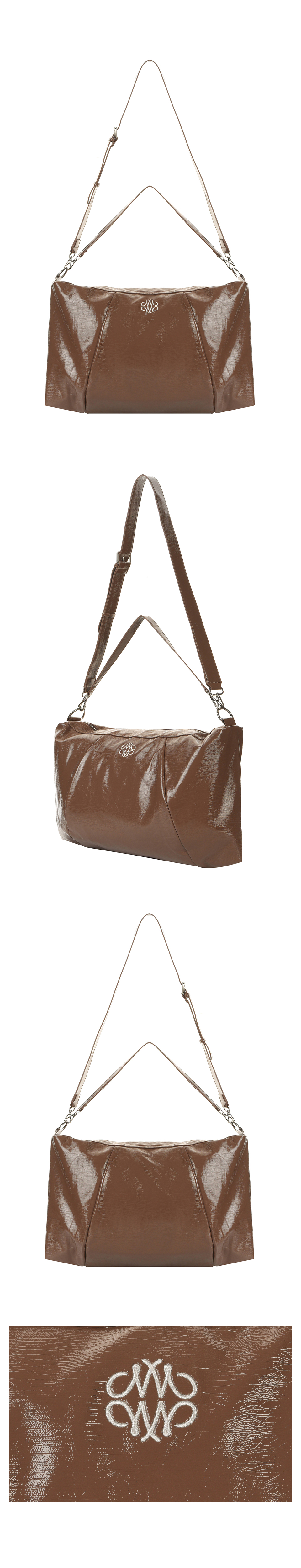 NICOLE MEGA SQUARE SHOULDER BAG #徐睿知同款! - 3 COLORS BROWN