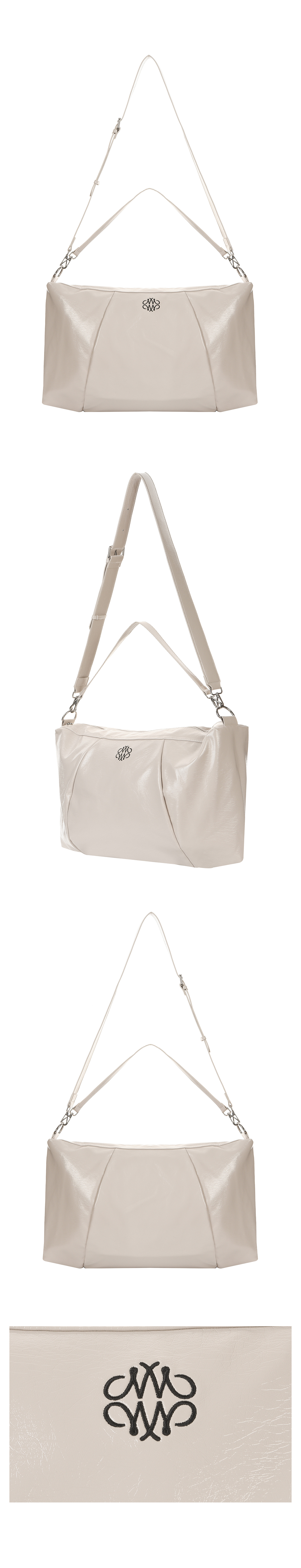NICOLE MEGA SQUARE SHOULDER BAG #徐睿知同款! - 3 COLORS CREAM