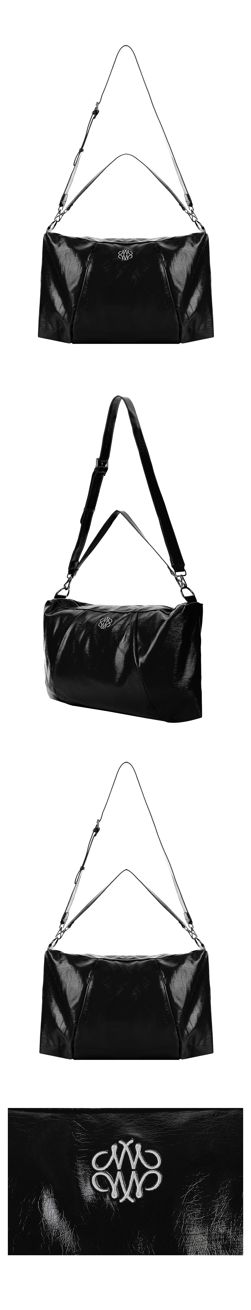NICOLE MEGA SQUARE SHOULDER BAG_BLACK - NICKNICOLE