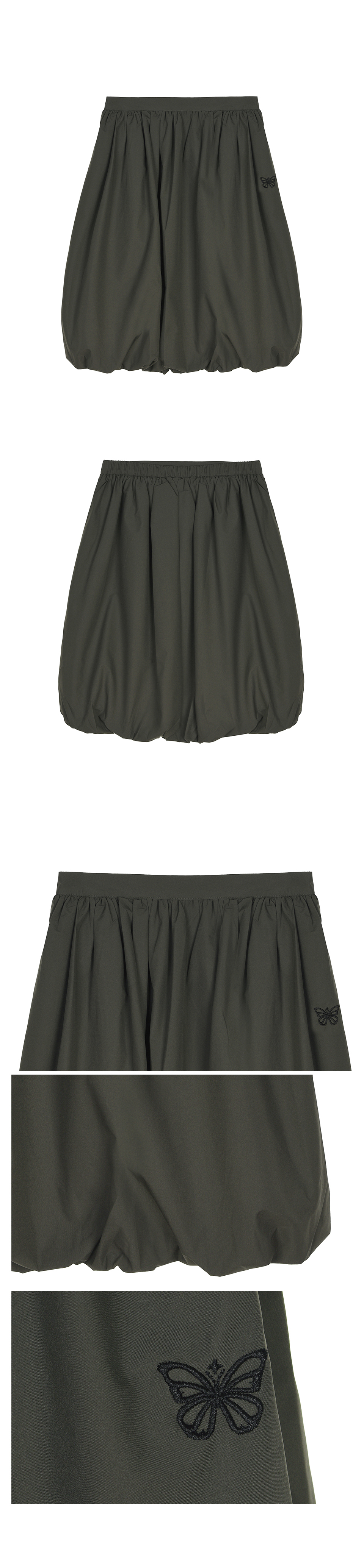 BUTTERFLY VOLUME BALLOON SKIRT #徐睿知同款! - 2 COLORS CHARCOAL
