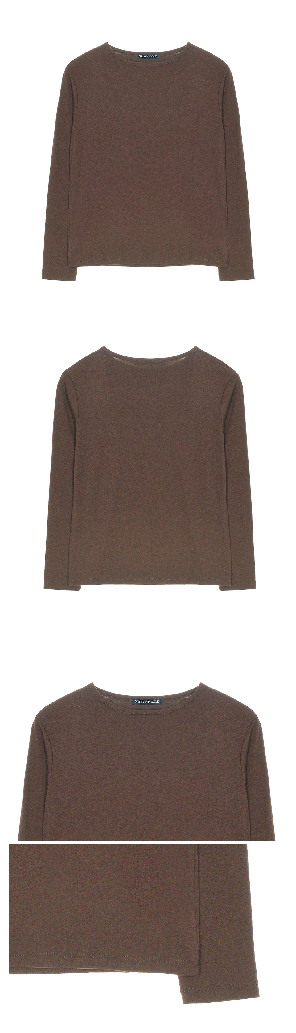 ESSENTIAL ROUND TOP #徐睿知同款! - 6 COLORS BROWN