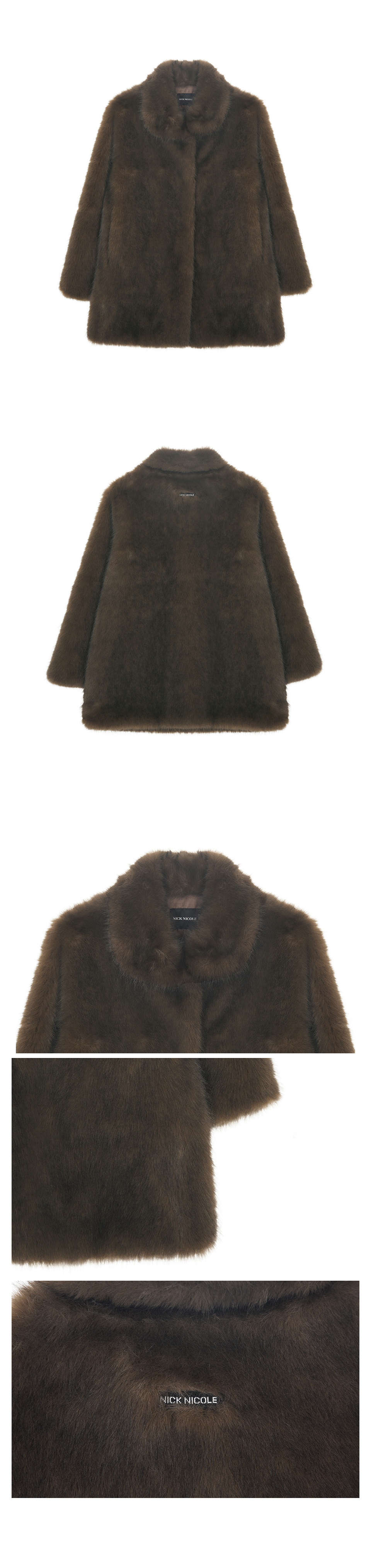 LUXE FUR MIDI JACKET #徐睿知同款! - 3 COLORS BROWN