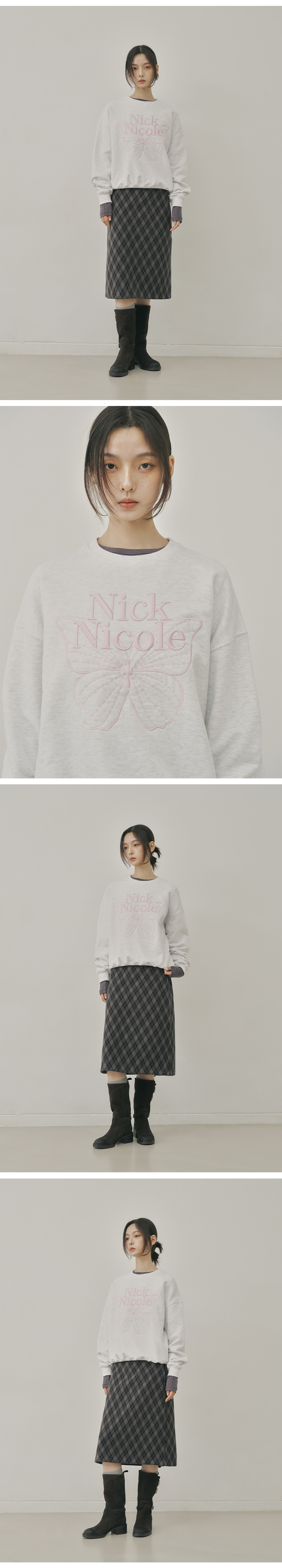 VOLUME BUTTERFLY SIGNATURE SWEATSHIRT #徐睿知同款! - 10 COLORS PINK
