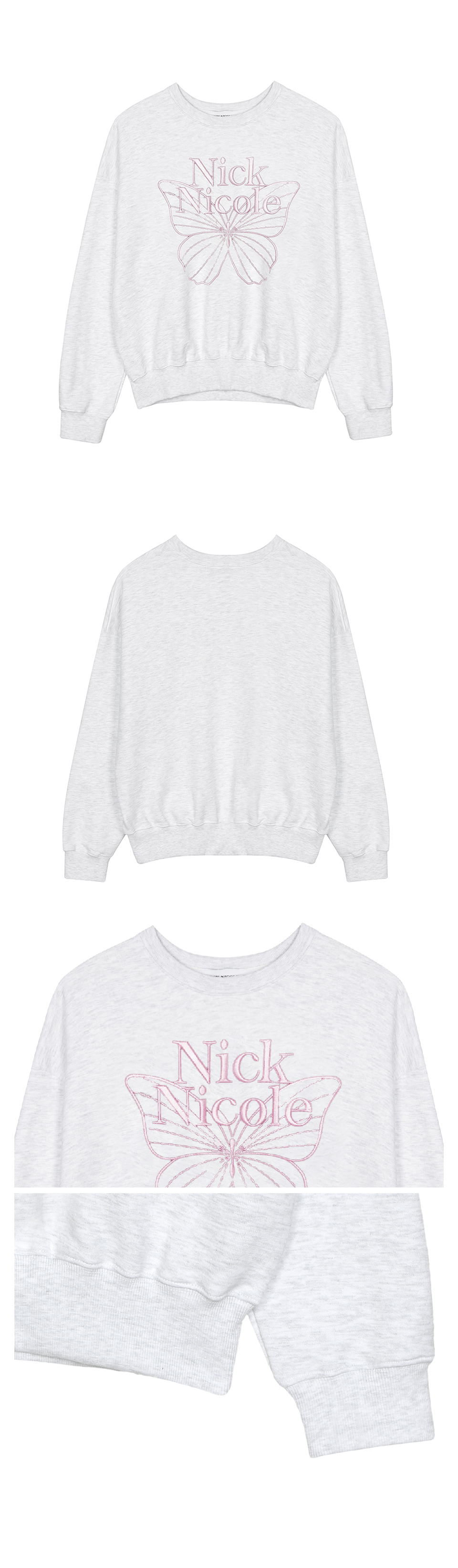 VOLUME BUTTERFLY SIGNATURE SWEATSHIRT #徐睿知同款! - 10 COLORS PINK