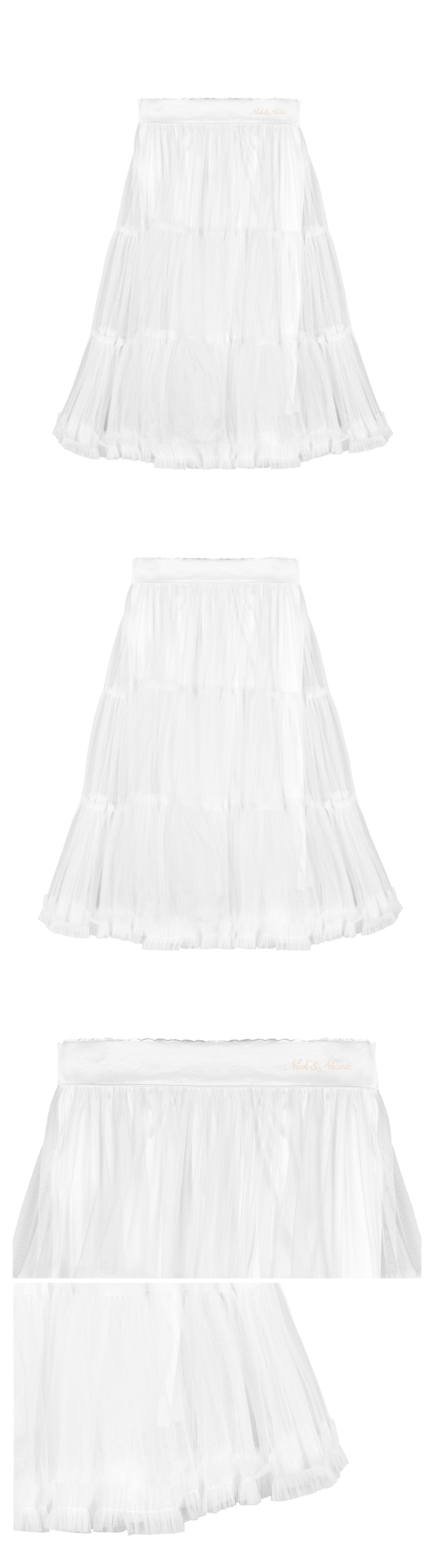 TULLE VOLUME SKIRT #徐睿知同款! - 2 COLORS WHITE