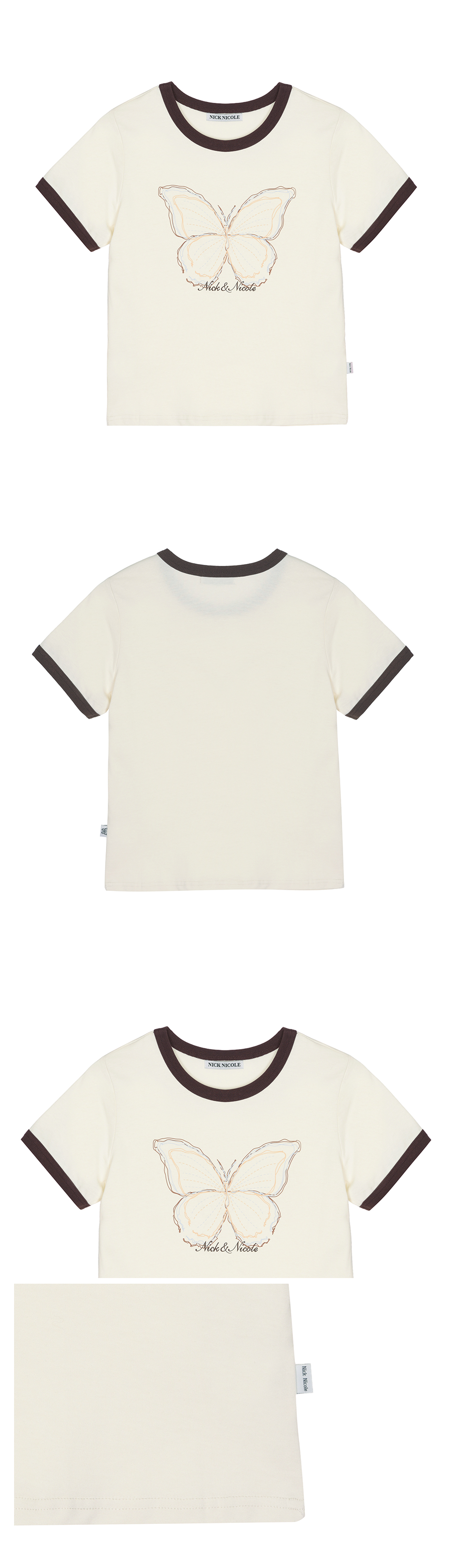 BUTTERFLY GRAPHIC RINGER TOP #徐睿知同款! - 4 COLORS CREAM
