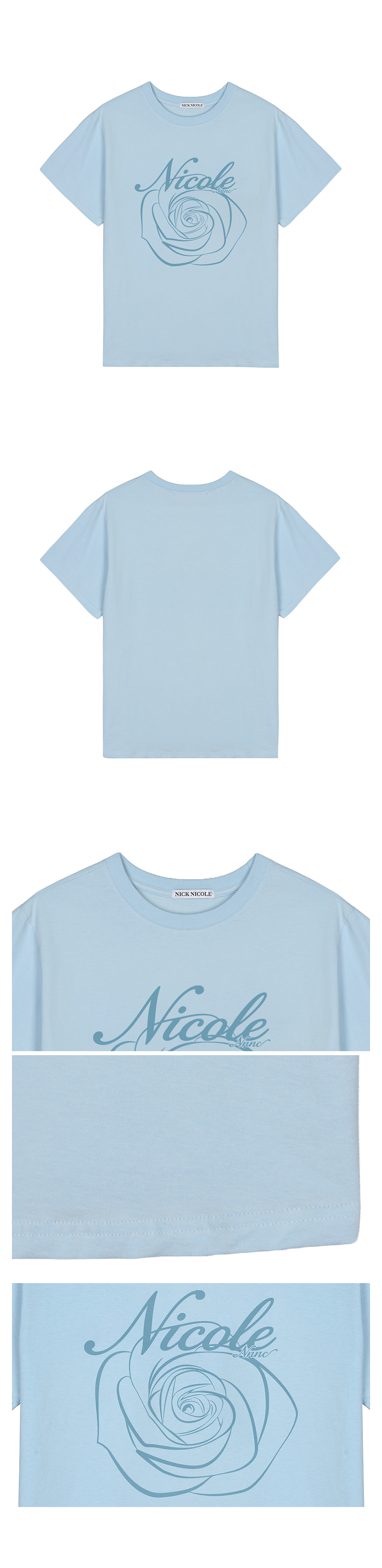 NICOLE ROSE SLEEVE TOP #徐睿知同款! - 11 COLORS SKY BLUE