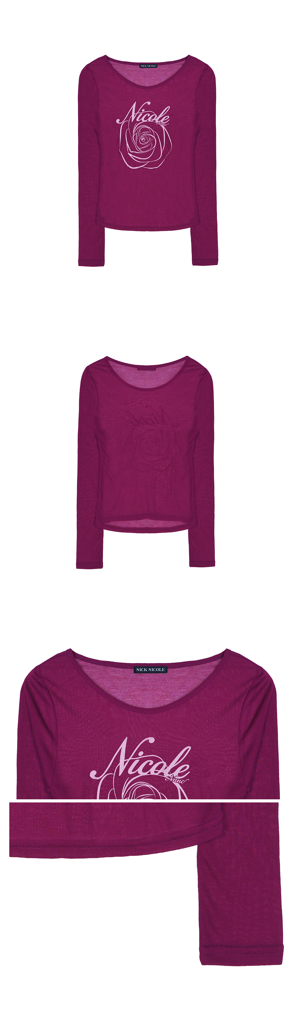 NICOLE ROSE LONG SLEEVE TOP #徐睿知同款! - 5 COLORS PLUM
