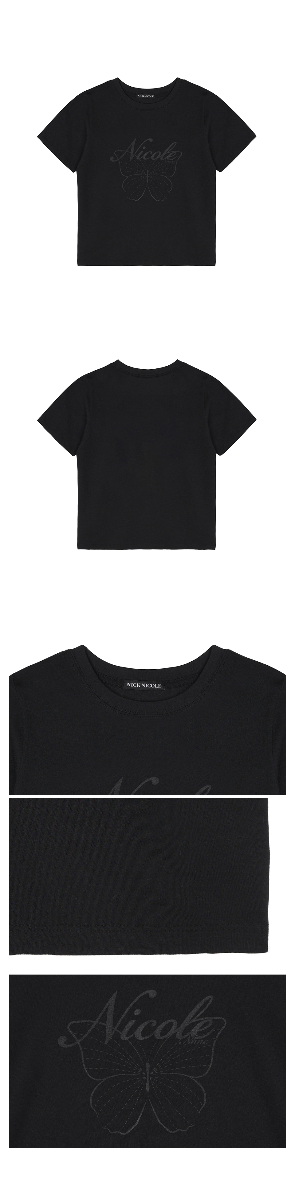 NICOLE BUTTERFLY SLIM TOP #徐睿知同款! - 3 COLORS BLACK