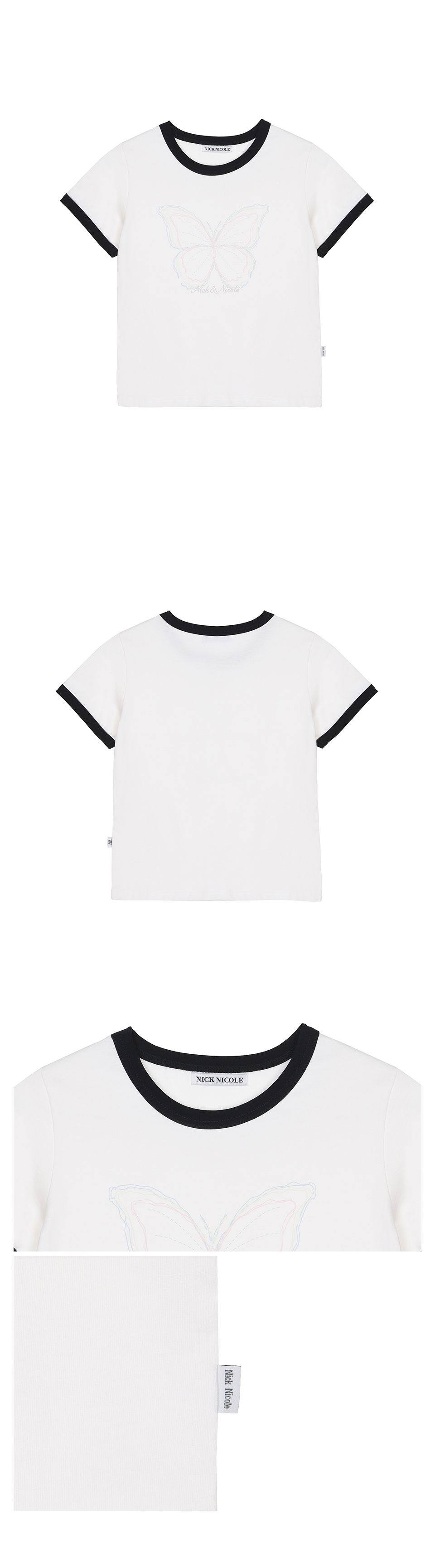 BUTTERFLY GRAPHIC RINGER TOP #徐睿知同款! - 4 COLORS IVORY