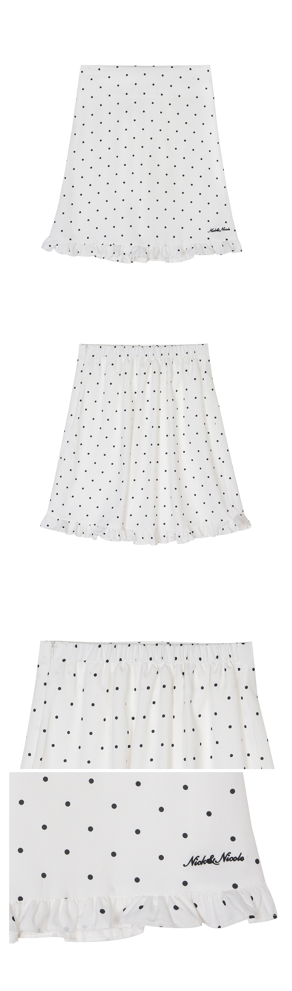 DOT RUFFLE MIDI SKIRT #徐睿知同款!